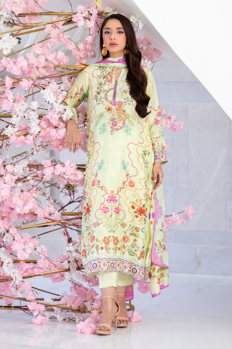 Mina Hasan | Signature Pret | Cora Flora - by Libasekhas - Registered Vendor of : Mina Hasan - 100% Original Designer Dress