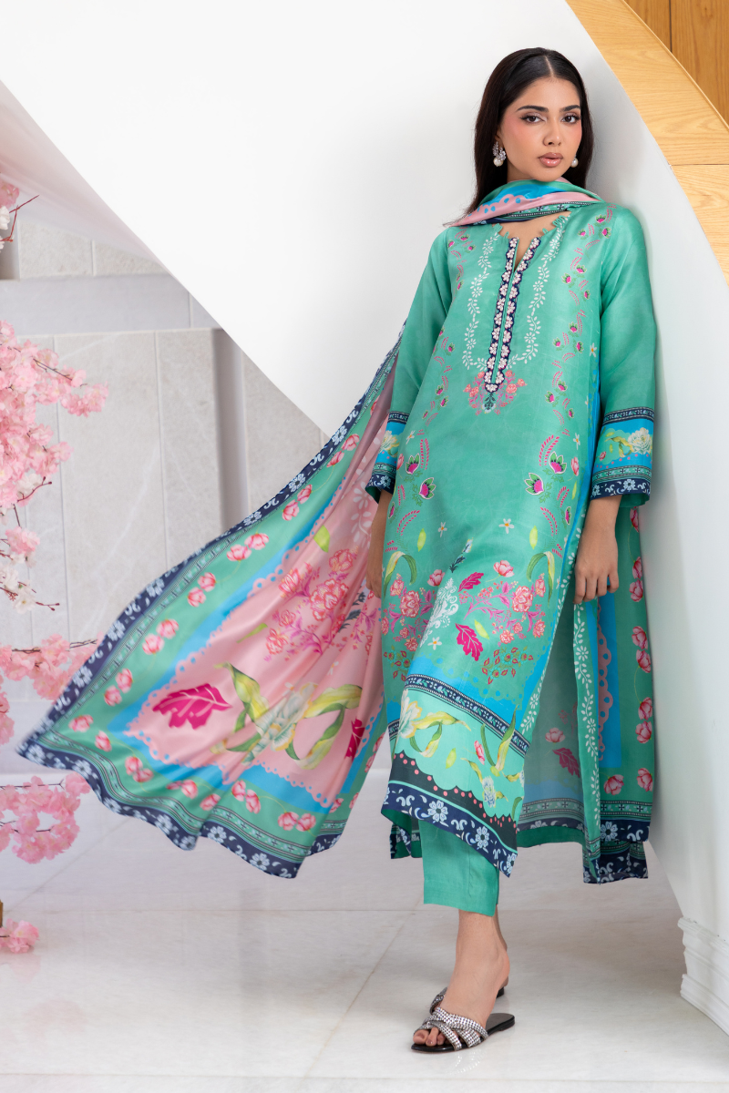 Mina Hasan | Signature Pret | Melon Bubble - by Libasekhas - Registered Vendor of : Mina Hasan - 100% Original Designer Dress