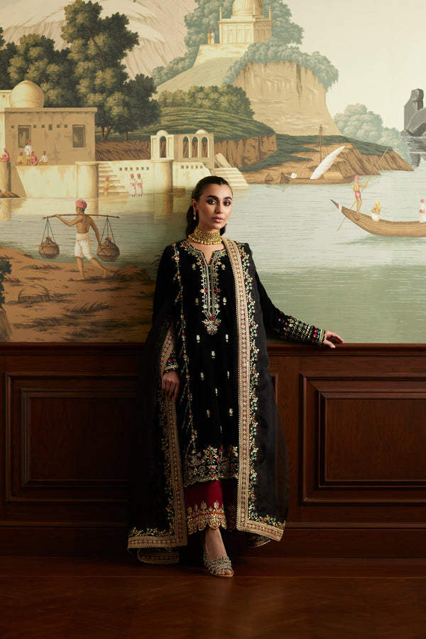Mina Hassan | Velvet Luxe |  Jahan - by - Libasekhas UK - Registered Vendor of : Vanya - 100% Original Designer Dresss