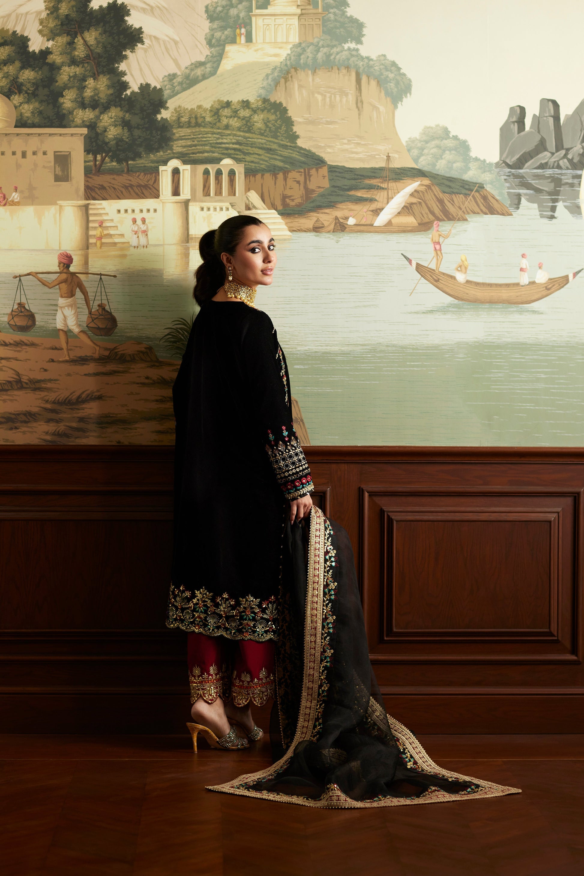 Mina Hassan | Velvet Luxe |  Jahan - by - Libasekhas UK - Registered Vendor of : Vanya - 100% Original Designer Dresss