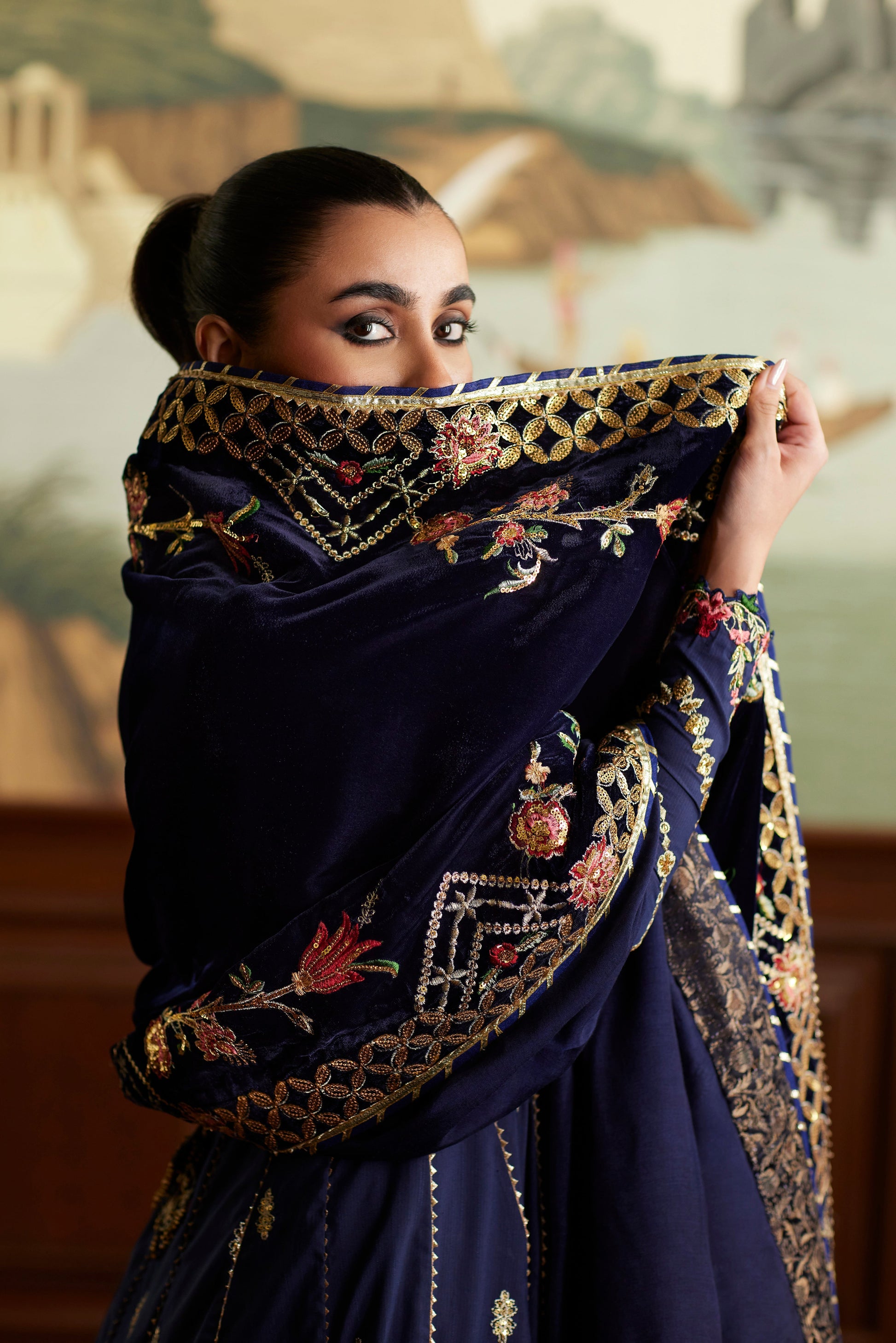 Mina Hassan | Velvet Luxe |  Raniya - by - Libasekhas UK - Registered Vendor of : Mina Hassan - 100% Original Designer Dresss