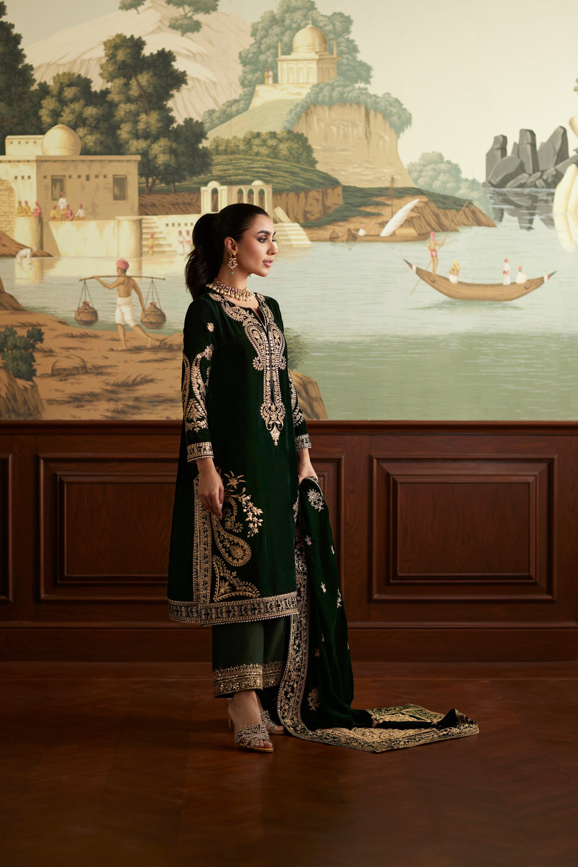 Mina Hassan | Velvet Luxe | Zehra - by - Libasekhas UK - Registered Vendor of : Mina Hassan - 100% Original Designer Dresss