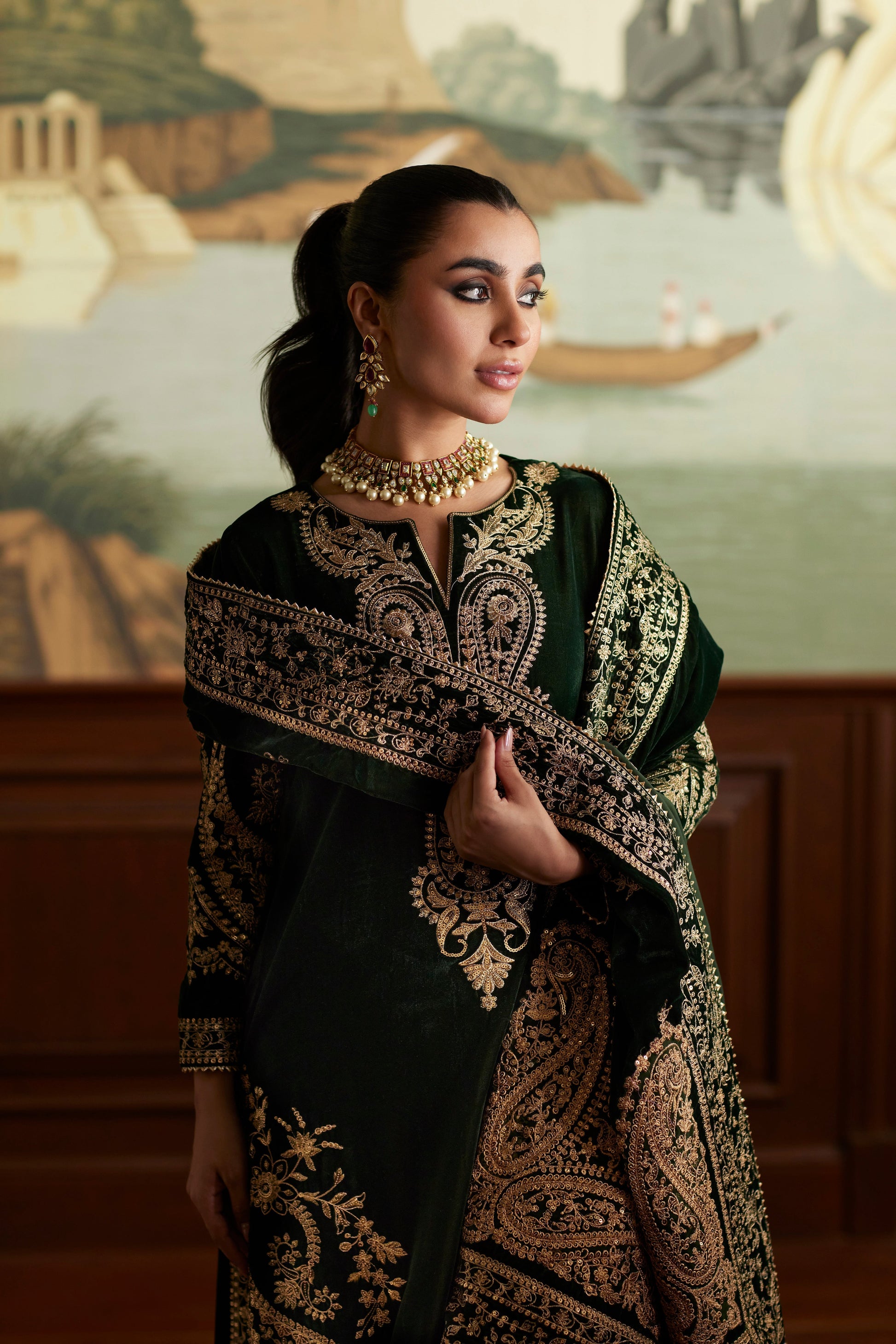 Mina Hassan | Velvet Luxe | Zehra - by - Libasekhas UK - Registered Vendor of : Mina Hassan - 100% Original Designer Dresss
