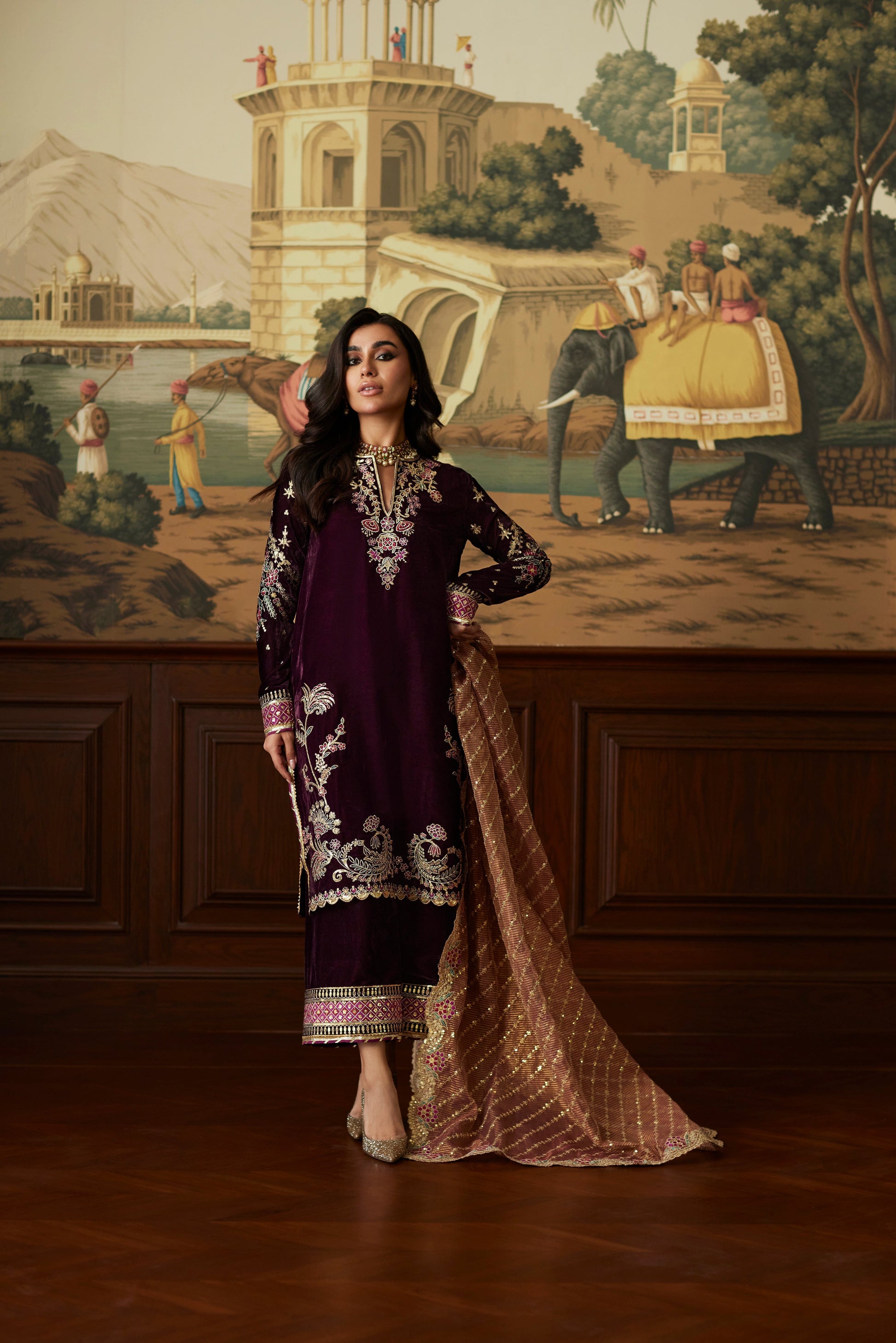 Mina Hassan | Velvet Luxe |  Ayesha - by - Libasekhas UK - Registered Vendor of : Mina Hassan - 100% Original Designer Dresss