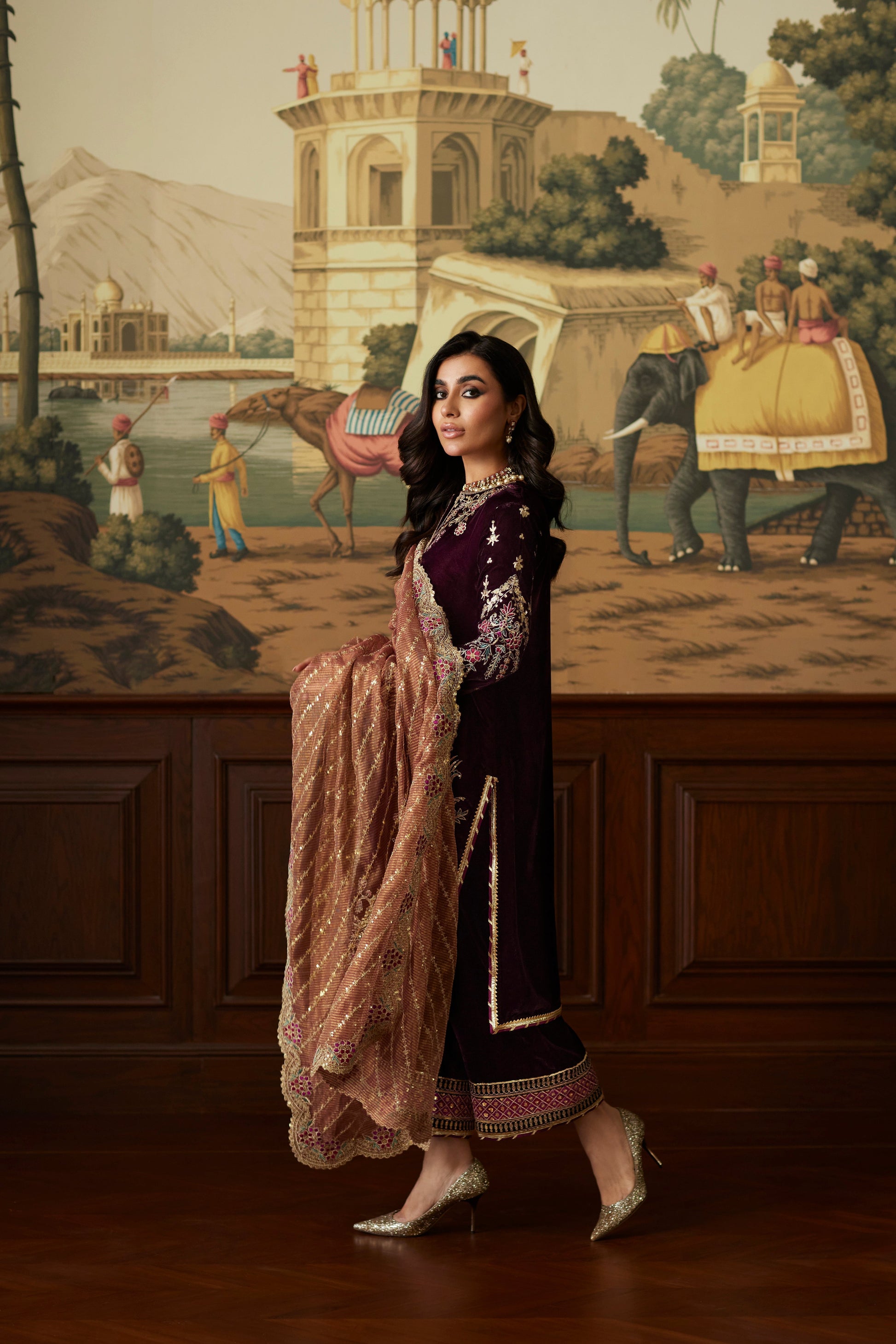 Mina Hassan | Velvet Luxe |  Ayesha - by - Libasekhas UK - Registered Vendor of : Mina Hassan - 100% Original Designer Dresss