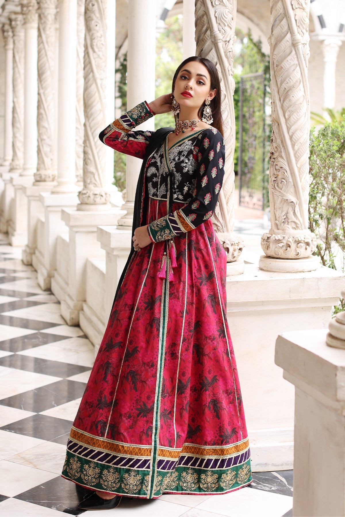 Mina Kashif | Festive Lawn | Anarkali - by - Libasekhas UK - Registered Vendor of : Mina Kashif - 100% Original Designer Dresss