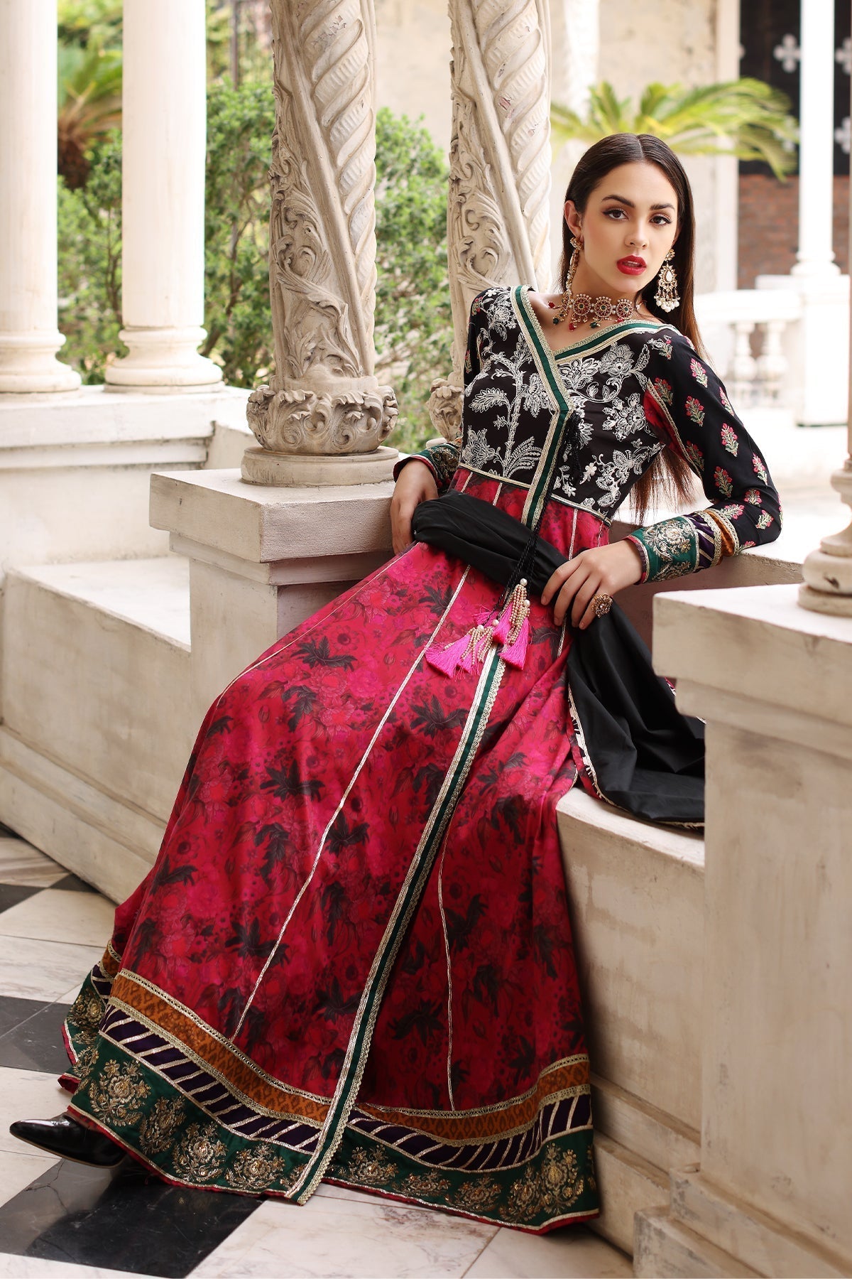 Mina Kashif | Festive Lawn | Anarkali - by - Libasekhas UK - Registered Vendor of : Mina Kashif - 100% Original Designer Dresss