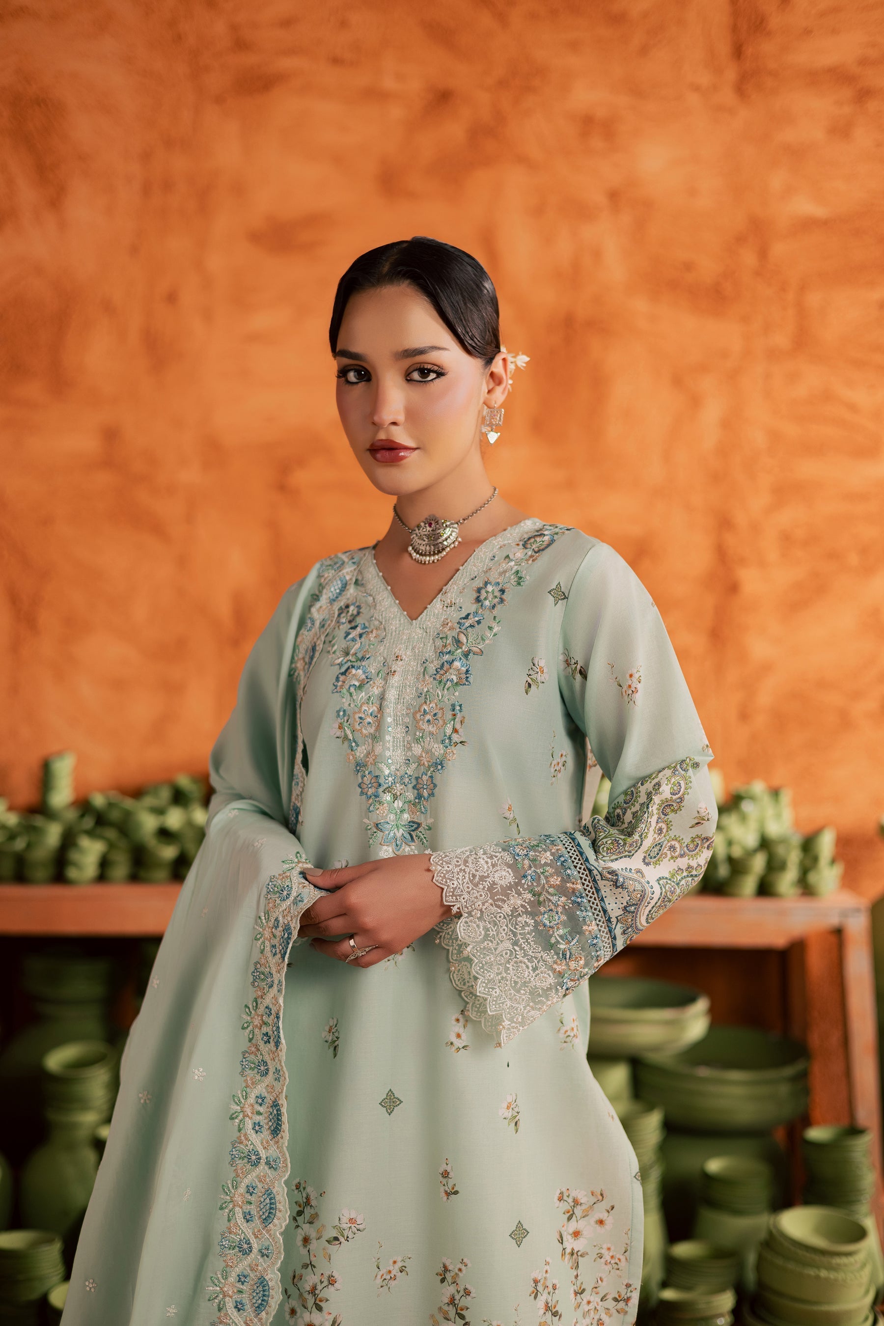 Batik | Festive Eid 26 | Mint Chip - by Libasekhas - Registered Vendor of : Batik - 100% Original Designer Dress