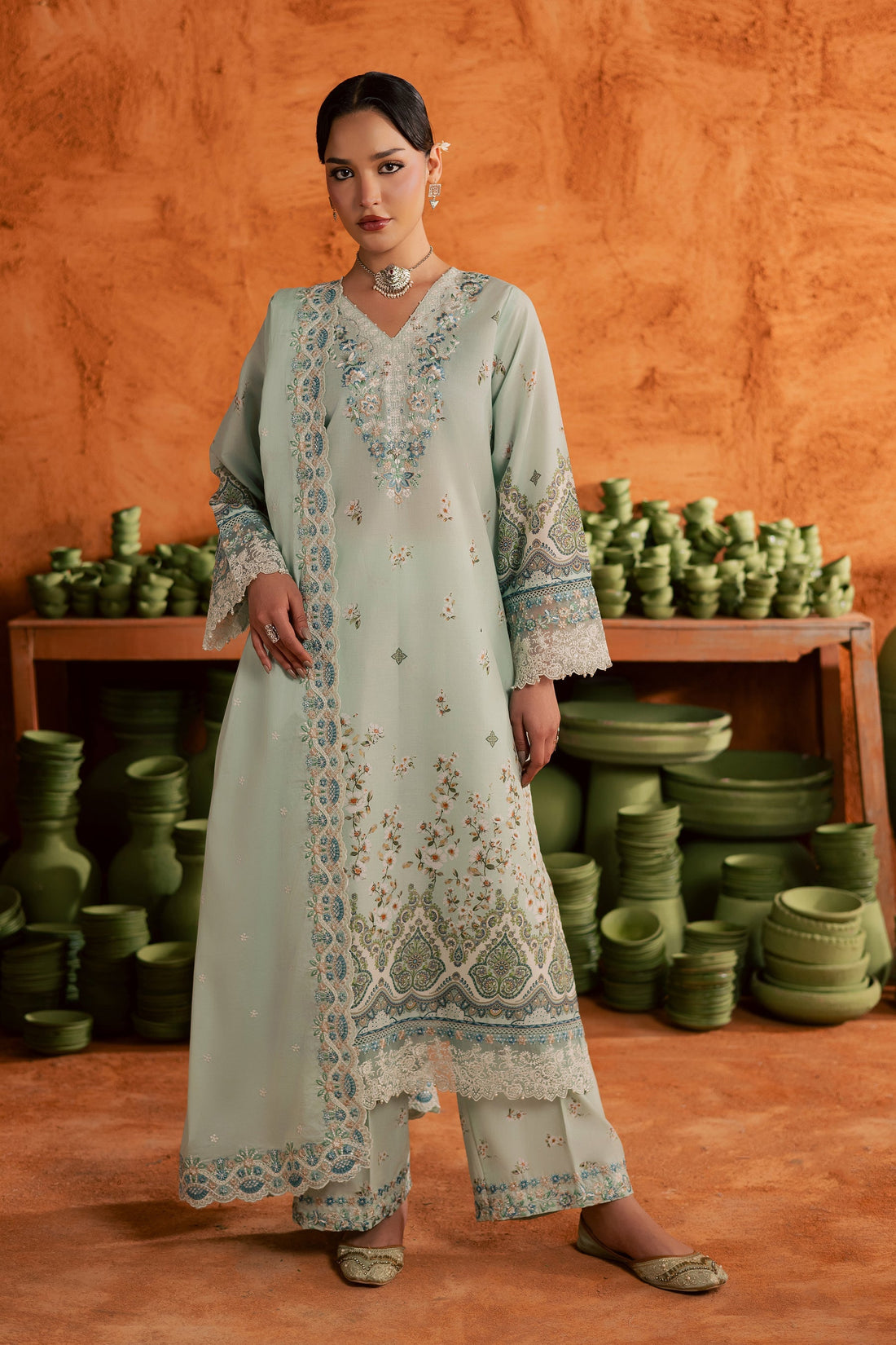 Batik | Festive Eid 26 | Mint Chip - by Libasekhas - Registered Vendor of : Batik - 100% Original Designer Dress