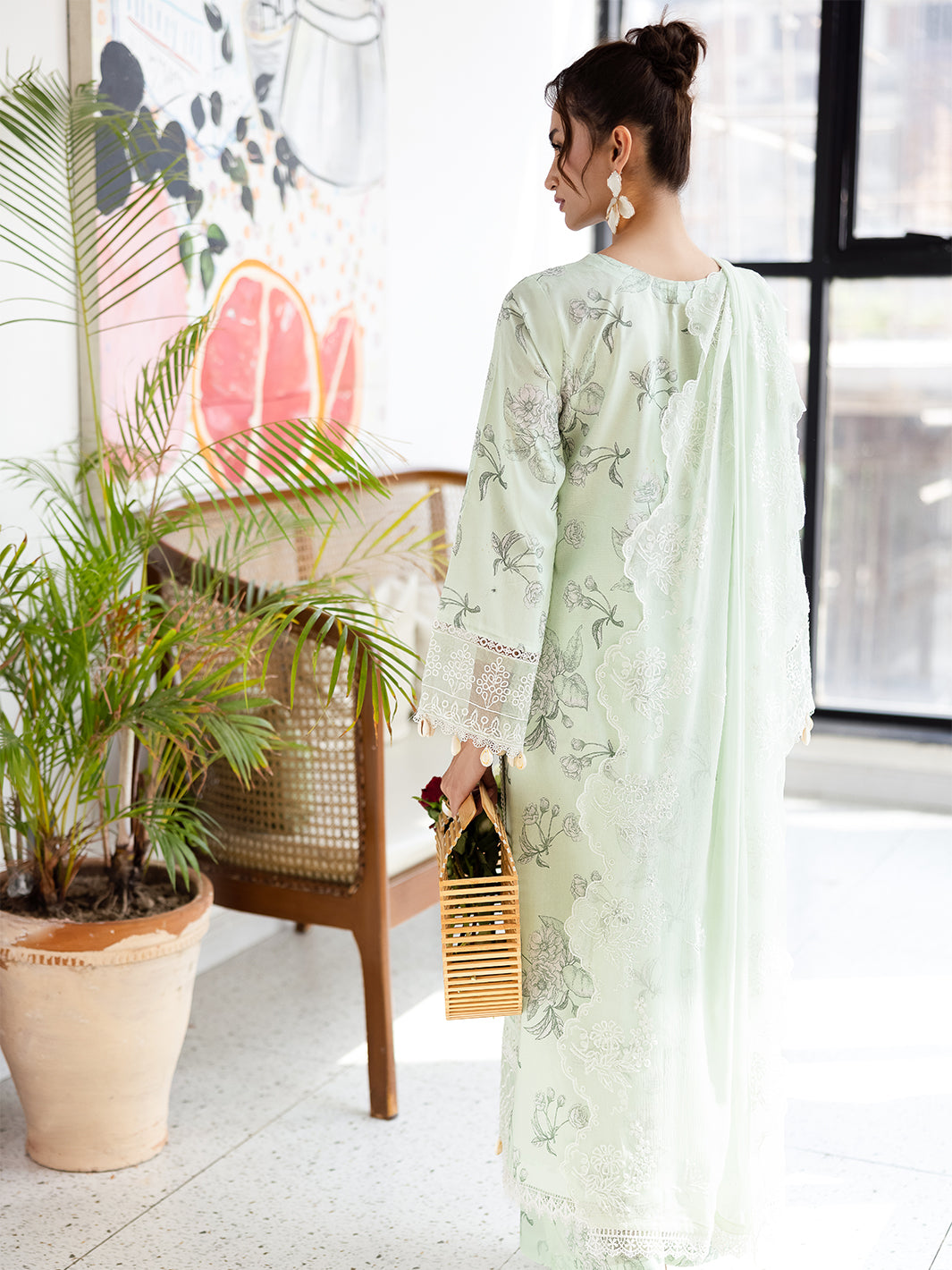 Mahnur | After Hours Luxury Lawn 25 | Mint Mirage - by - Libasekhas UK - Registered Vendor of : Mahnur - 100% Original Designer Dresss