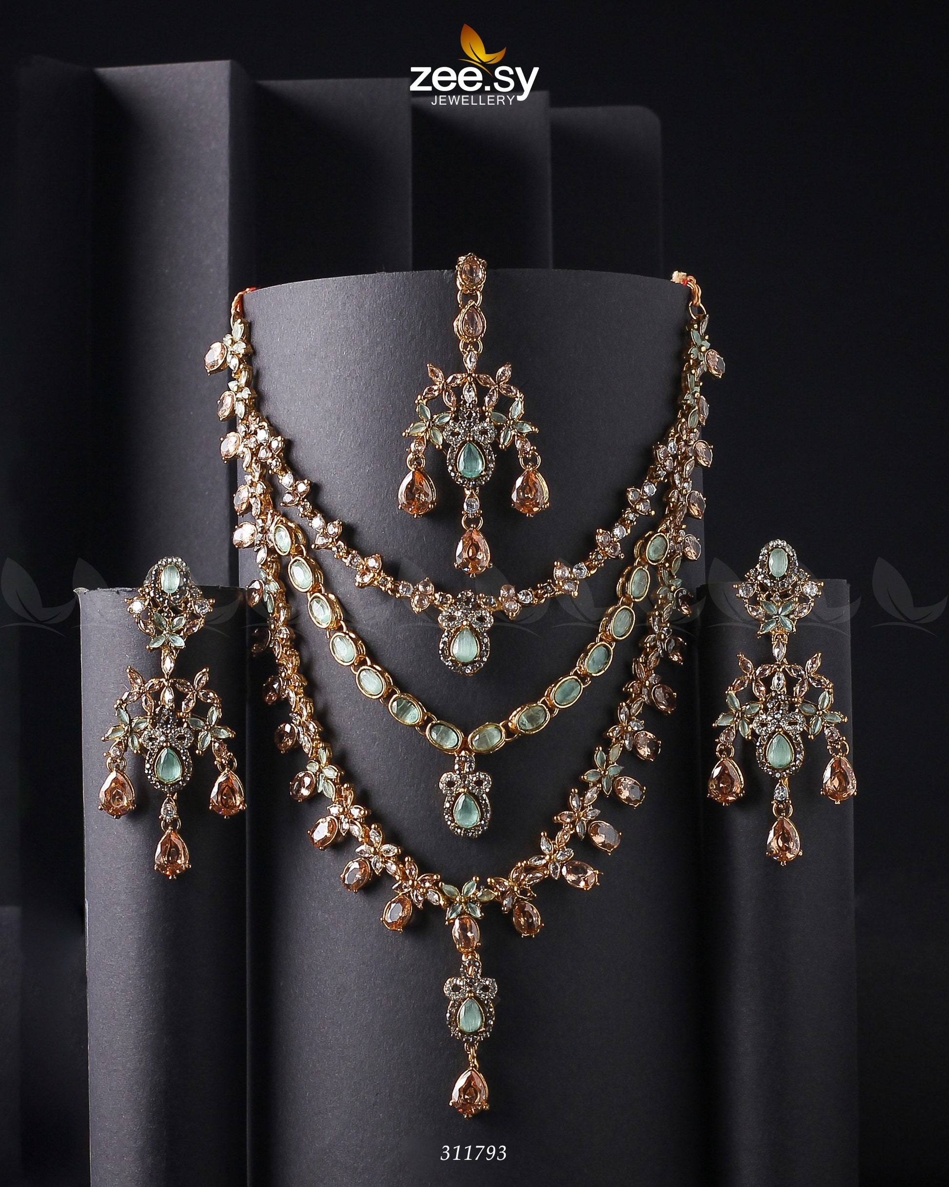 Sonya's Necklace Set - by - Libasekhas UK - Registered Vendor of : Zeesy - 100% Original Designer Dresss