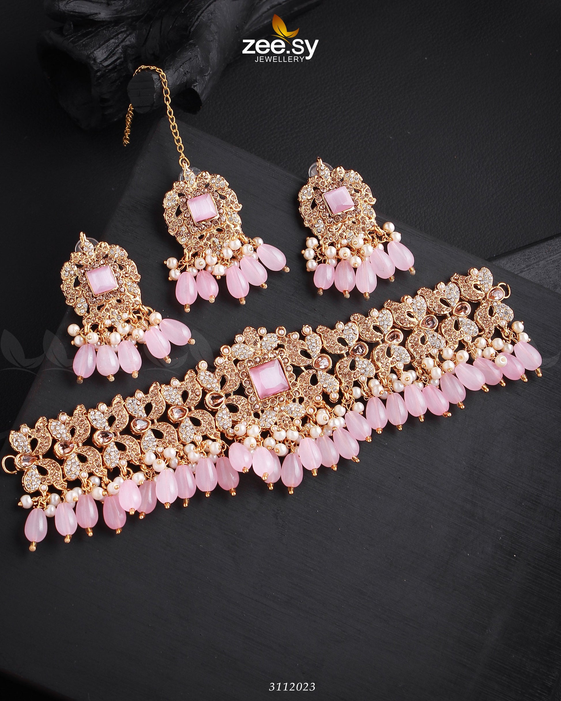 Katrina's Necklace Set - by - Libasekhas UK - Registered Vendor of : Zeesy - 100% Original Designer Dresss