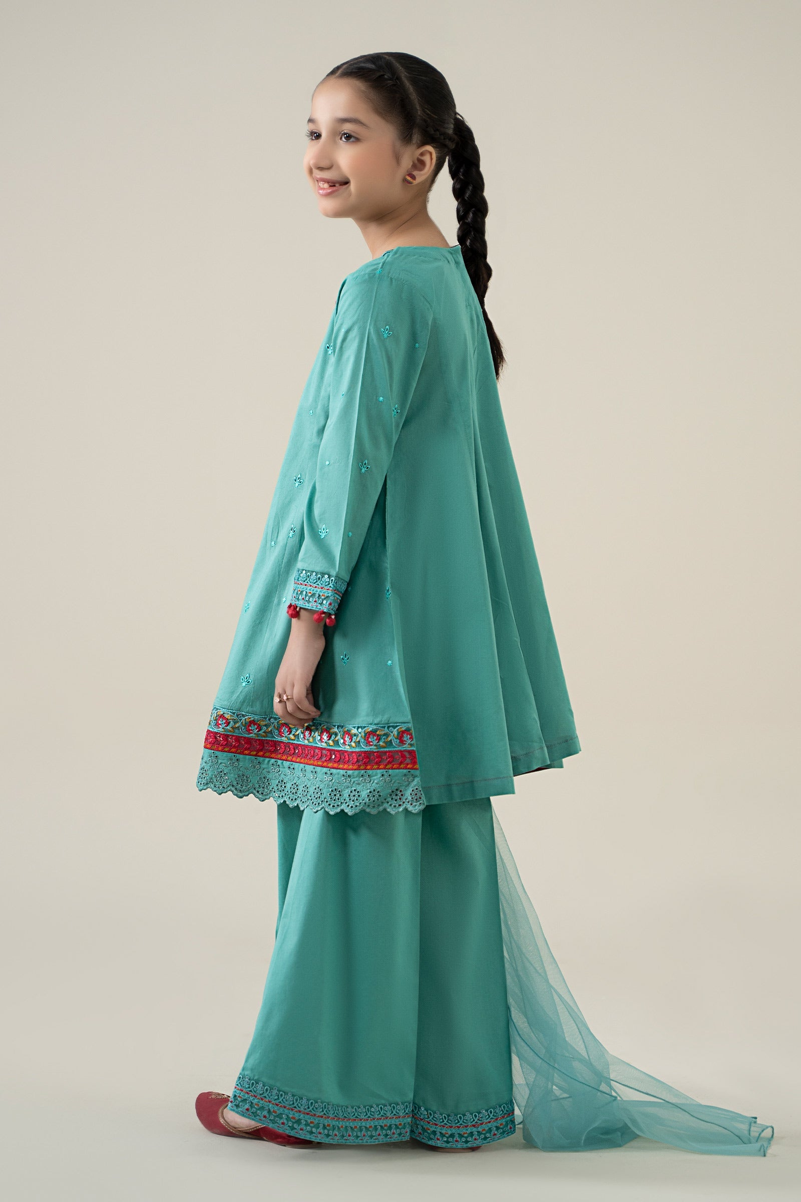 3 Piece Embroidered Lawn Suit - Kids Clothing - available at Maria Faisal in UK and USA.