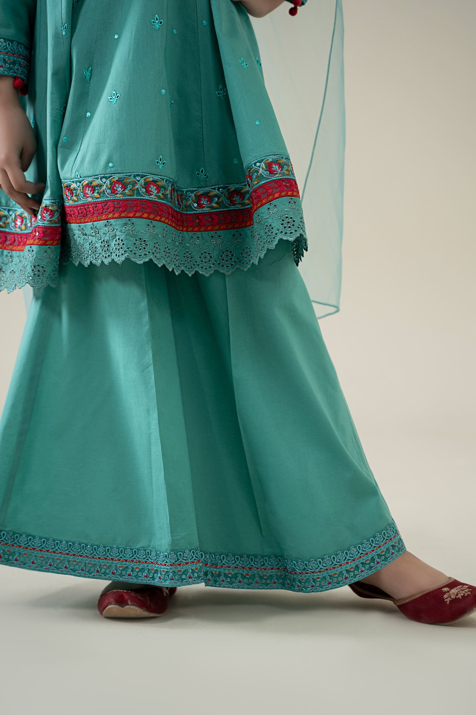 3 Piece Embroidered Lawn Suit - Kids Clothing - available at Maria Faisal in UK and USA.