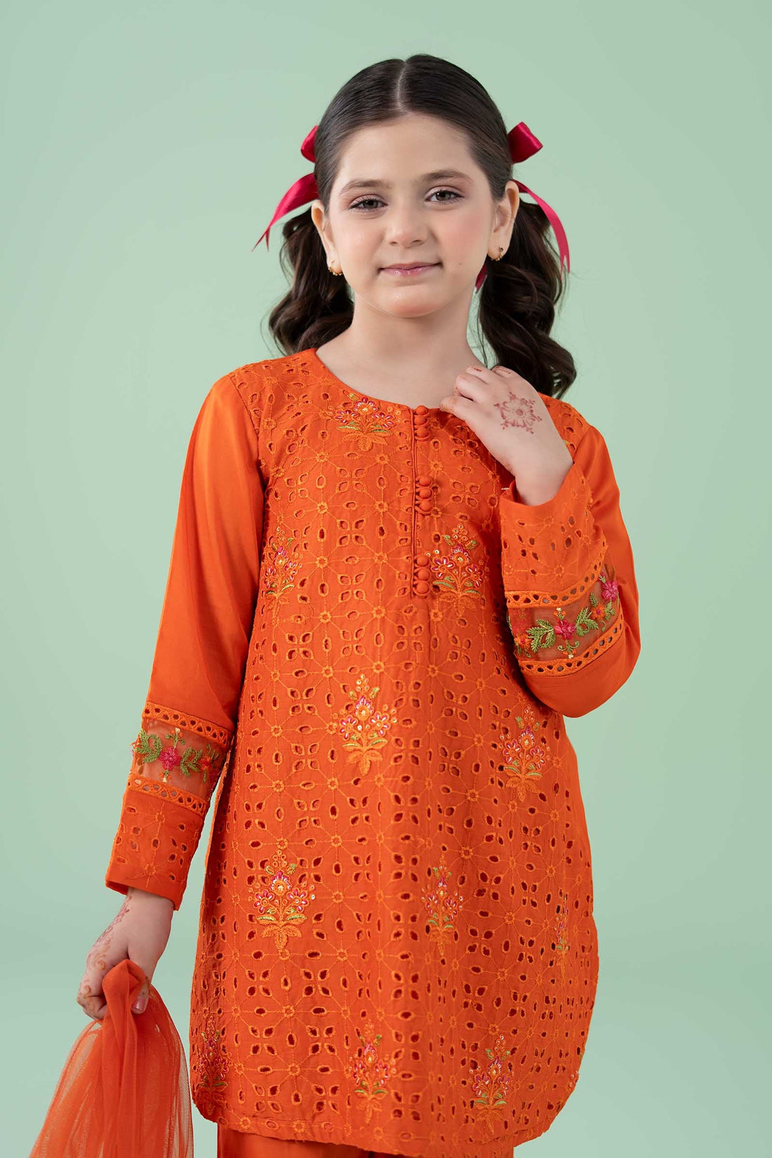3 Piece Embroidered Lawn Suit - Kids Clothing - available at Maria Faisal in UK and USA.