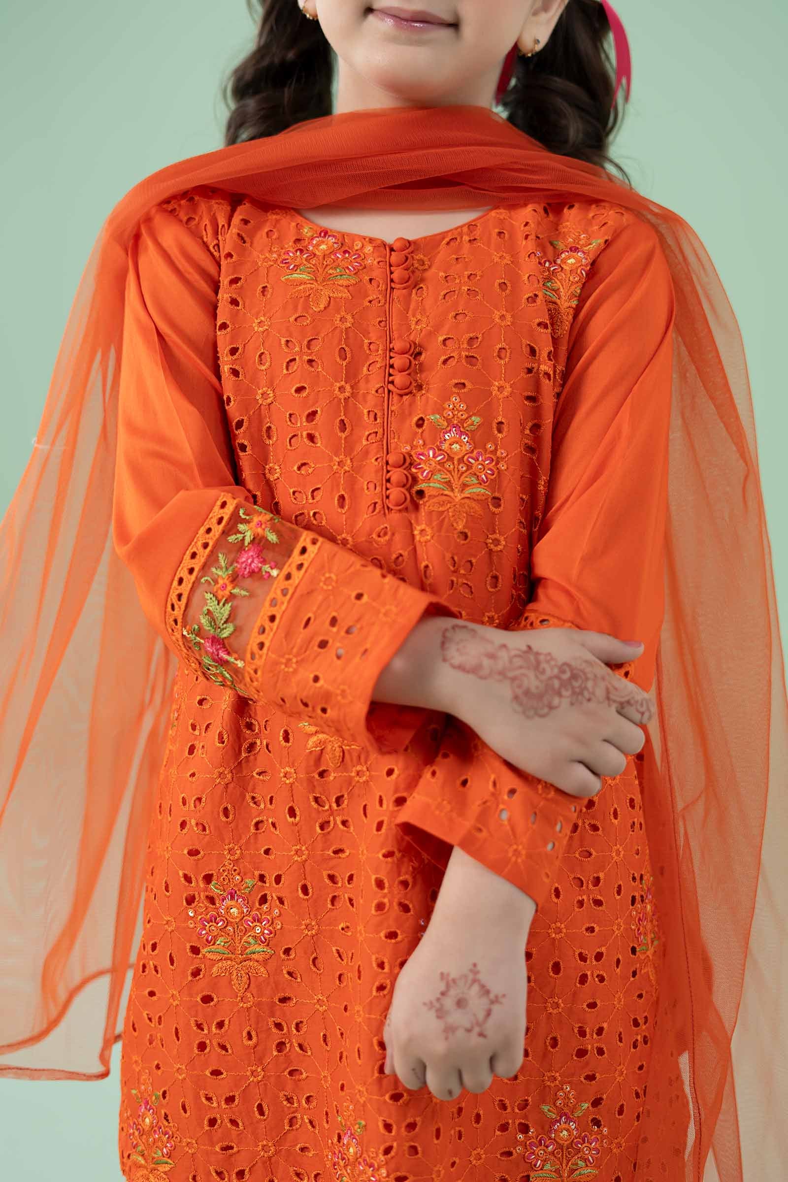 3 Piece Embroidered Lawn Suit - Kids Clothing - available at Maria Faisal in UK and USA.
