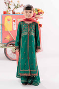 3 Piece Embroidered Raw Silk Suit - Kids Clothing - available at Maria Faisal in UK and USA.
