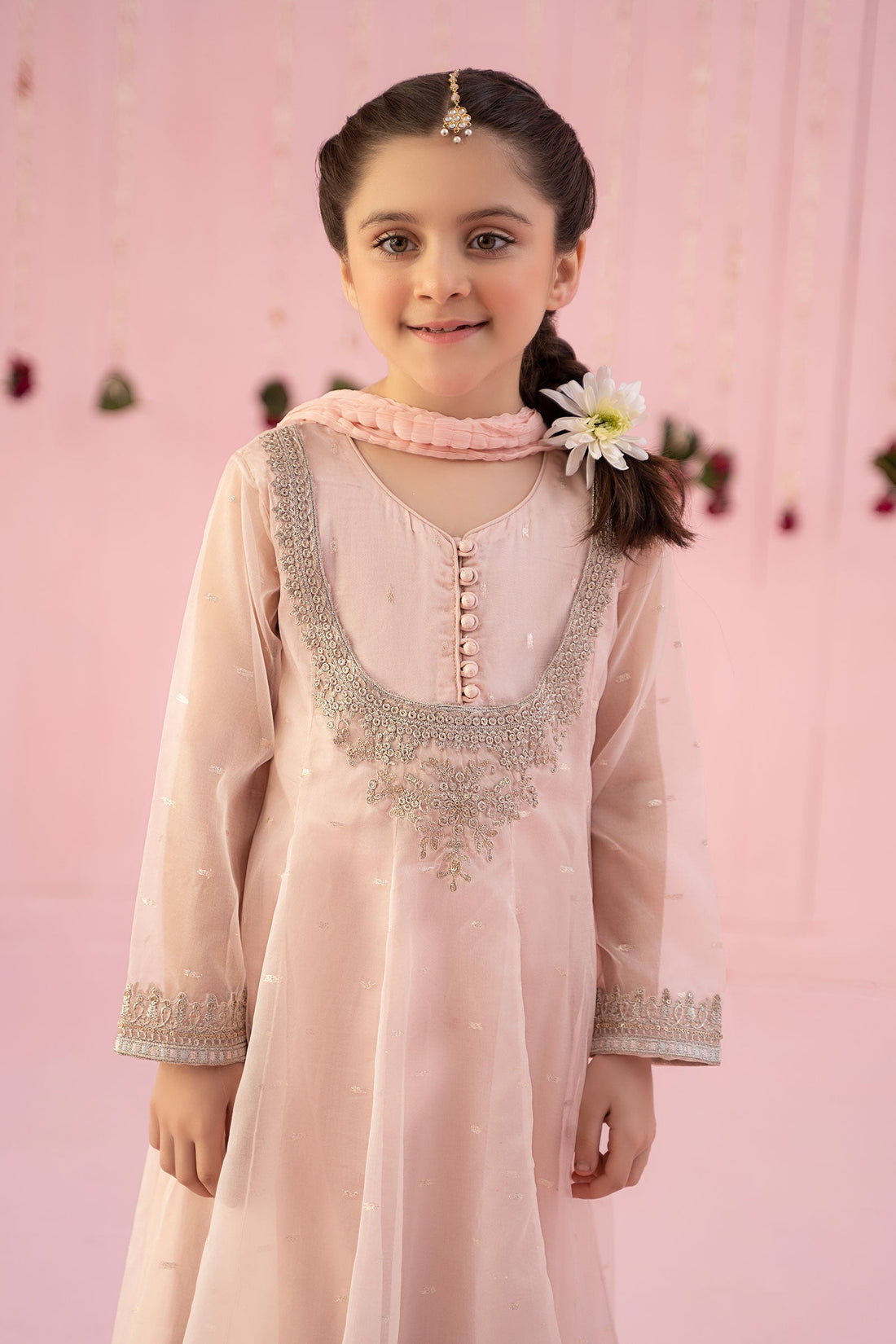 Maria B | 3 Piece Embroidered Organza Suit | MKS-EF24-19 - by - Libasekhas UK - Registered Vendor of : Maria B - 100% Original Designer Dresss
