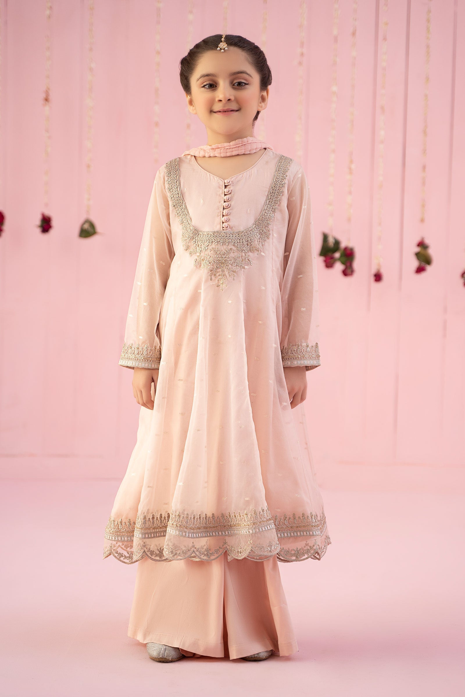 Maria B | 3 Piece Embroidered Organza Suit | MKS-EF24-19 - by - Libasekhas UK - Registered Vendor of : Maria B - 100% Original Designer Dresss