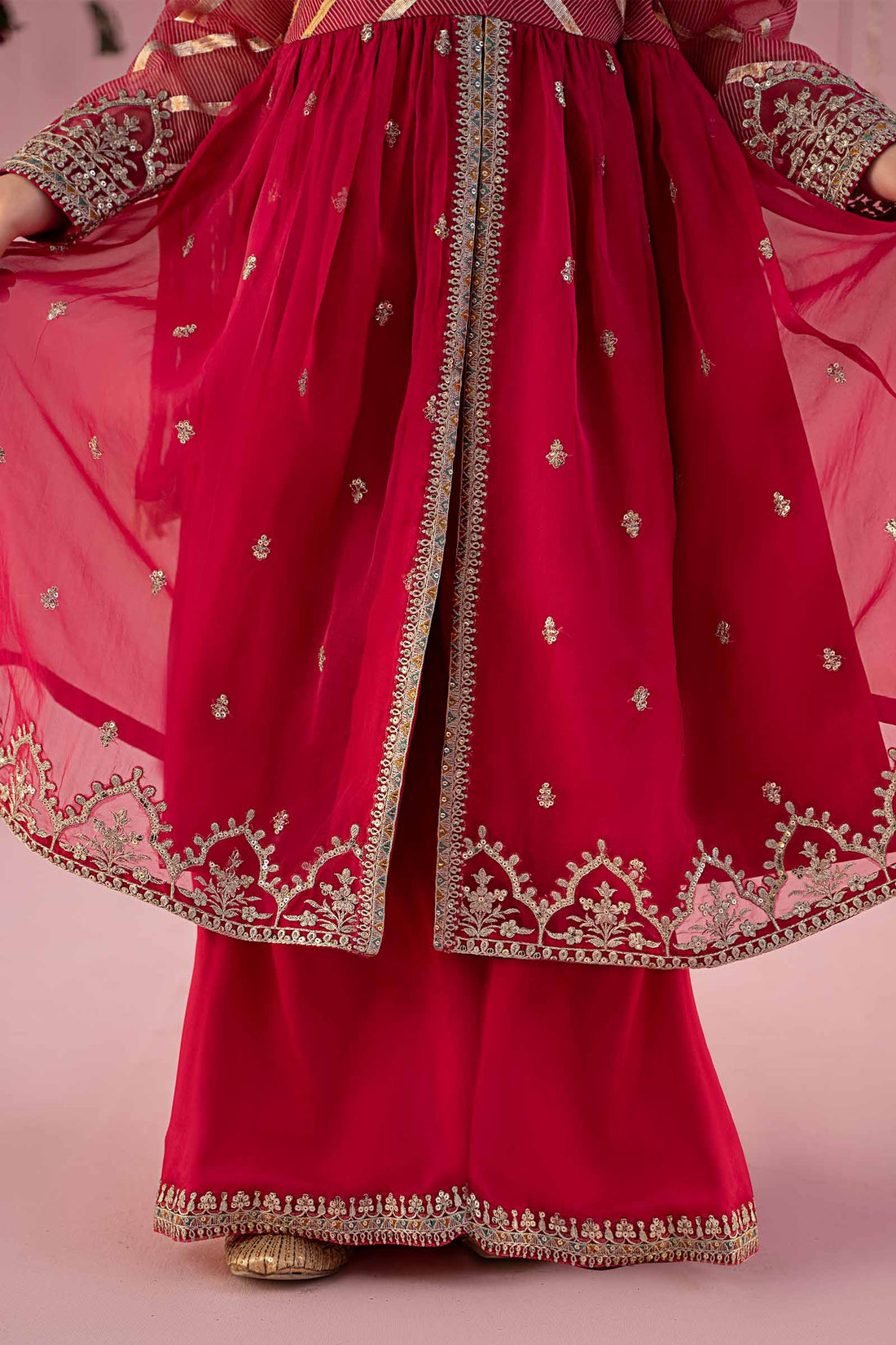 Maria B | 3 Piece Embroidered Organza Suit | MKS-EF24-27 - by - Libasekhas UK - Registered Vendor of : Maria B - 100% Original Designer Dresss