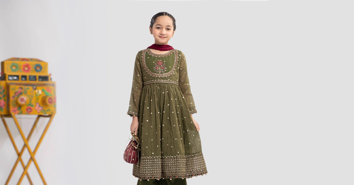 Maria B | 3 Piece Embroidered Zari Lawn Suit | MKS-EF24-33 - by - Libasekhas UK - Registered Vendor of : Maria B - 100% Original Designer Dresss