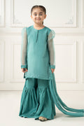 3 Piece Dyed Organza Suit - Kids Clothing - available at Maria Faisal in UK and USA.
