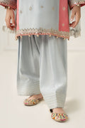 3 Piece Embroidered Polyester Net Suit - Kids Clothing - available at Maria Faisal in UK and USA.