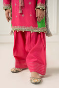 3 Piece Embroidered Polyester Net Suit - Kids Clothing - available at Maria Faisal in UK and USA.