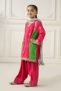 3 Piece Embroidered Polyester Net Suit - Kids Clothing - available at Maria Faisal in UK and USA.