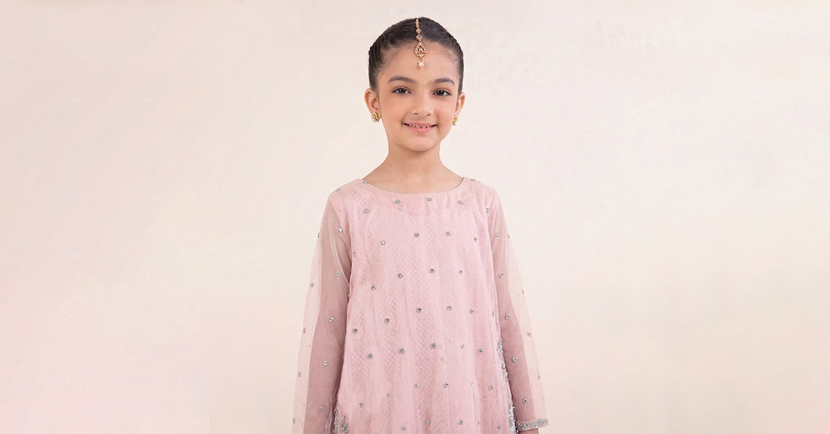 kids-clothes-mks-ef26-42-pink by Maria B Kids - Designer Dress  - Type : KidsClothes - Available at Libasekhas UK - 100% Original 