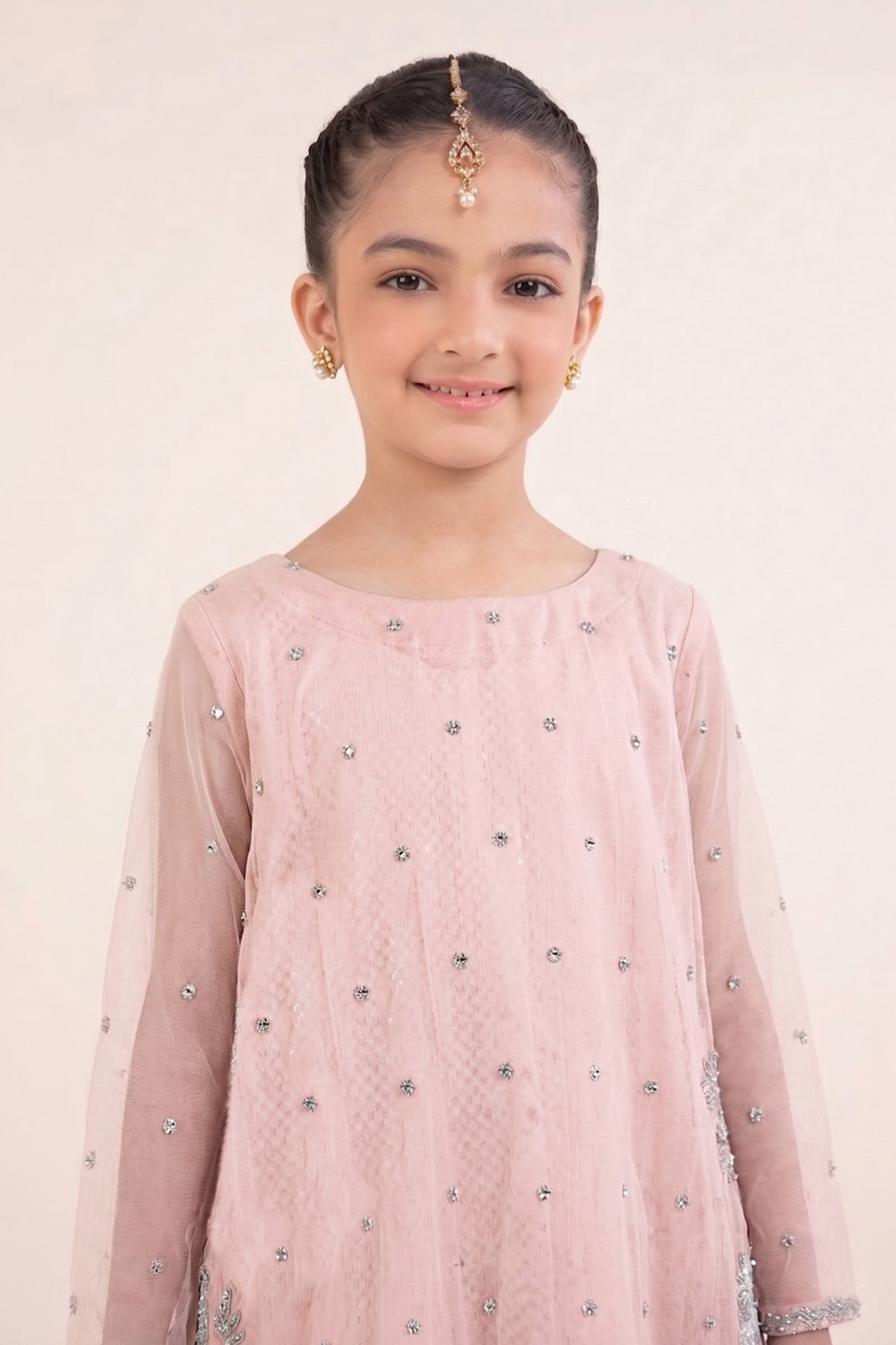 kids-clothes-mks-ef26-42-pink by Maria B Kids - Designer Dress  - Type : KidsClothes - Available at Libasekhas UK - 100% Original 