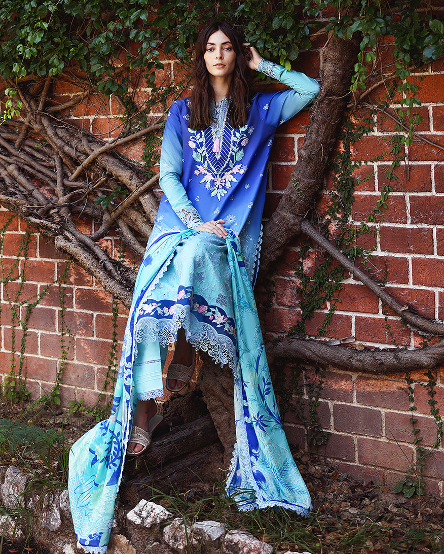 Mushq | Solace Ombre Chikankari | Moonlit Ease - by Libasekhas - Registered Vendor of : Mushq - 100% Original Designer Dress