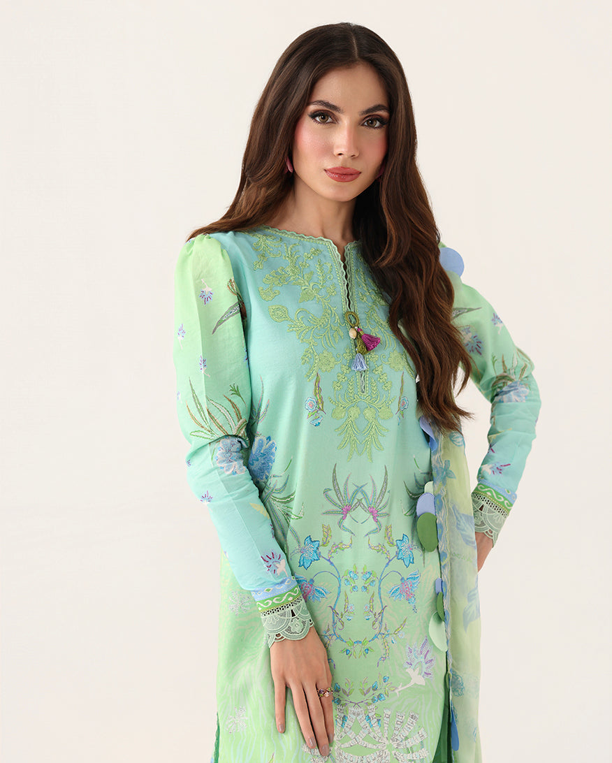 Roheenaz | Rosette Lawn | Morning Dew - by Libasekhas UK - Registered Vendor of : Roheenaz - 100% Original Designer Dress