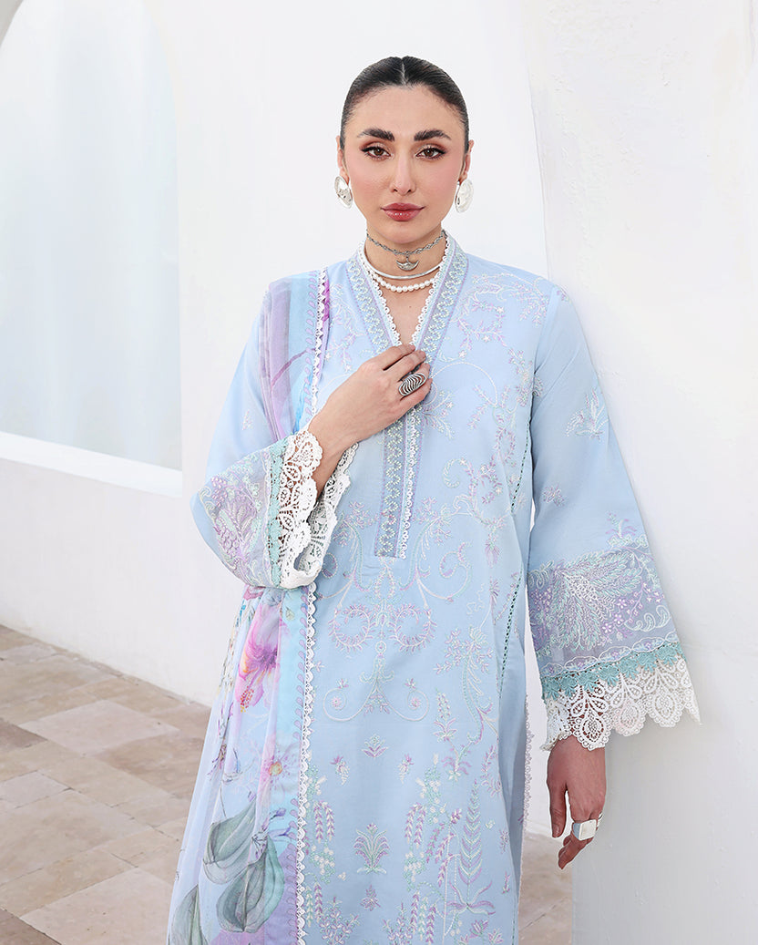 Roheenaz | Floral Reverie Luxury Lawn | Morning Petal - by Libasekhas UK - Registered Vendor of : Roheenaz - 100% Original Designer Dress