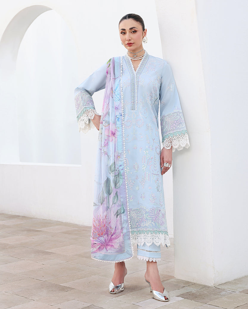 Roheenaz | Floral Reverie Luxury Lawn | Morning Petal - by Libasekhas UK - Registered Vendor of : Roheenaz - 100% Original Designer Dress