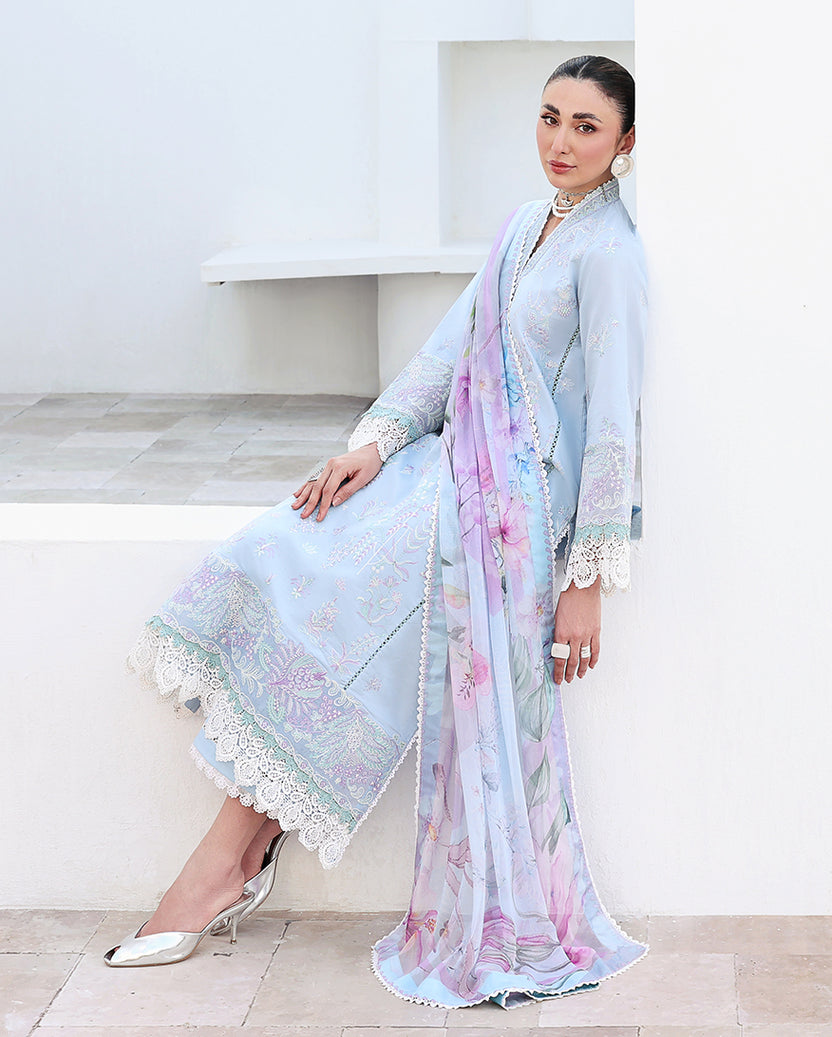 Roheenaz | Floral Reverie Luxury Lawn | Morning Petal - by Libasekhas UK - Registered Vendor of : Roheenaz - 100% Original Designer Dress