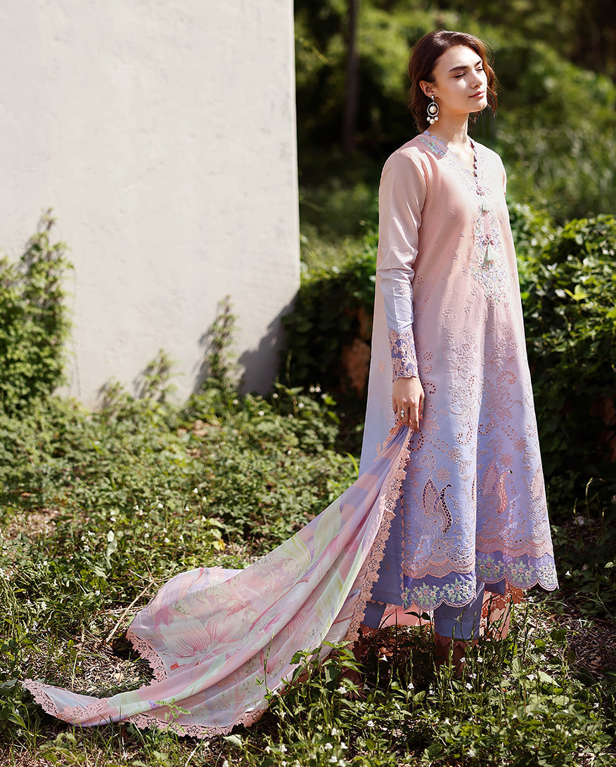 Mushq | Solace Ombre Chikankari | Morning Veil - by Libasekhas - Registered Vendor of : Mushq - 100% Original Designer Dress