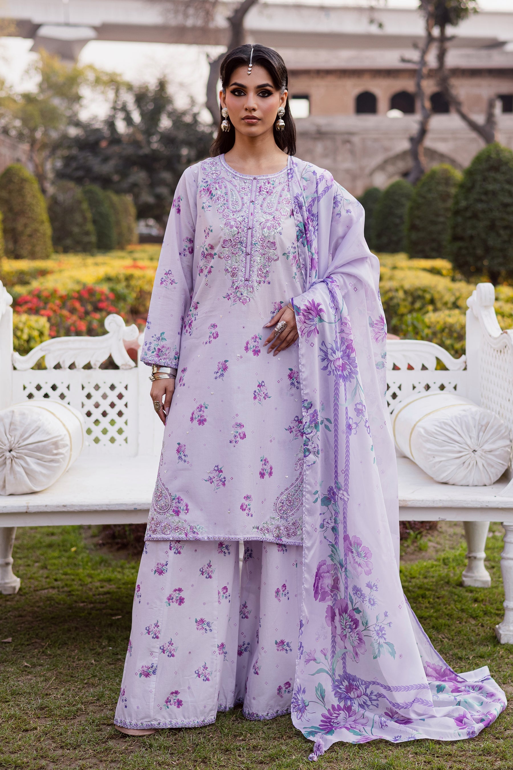 Batik | Festive Eid 26 | Morticia Lilac - by Libasekhas UK - Registered Vendor of : Batik - 100% Original Designer Dress