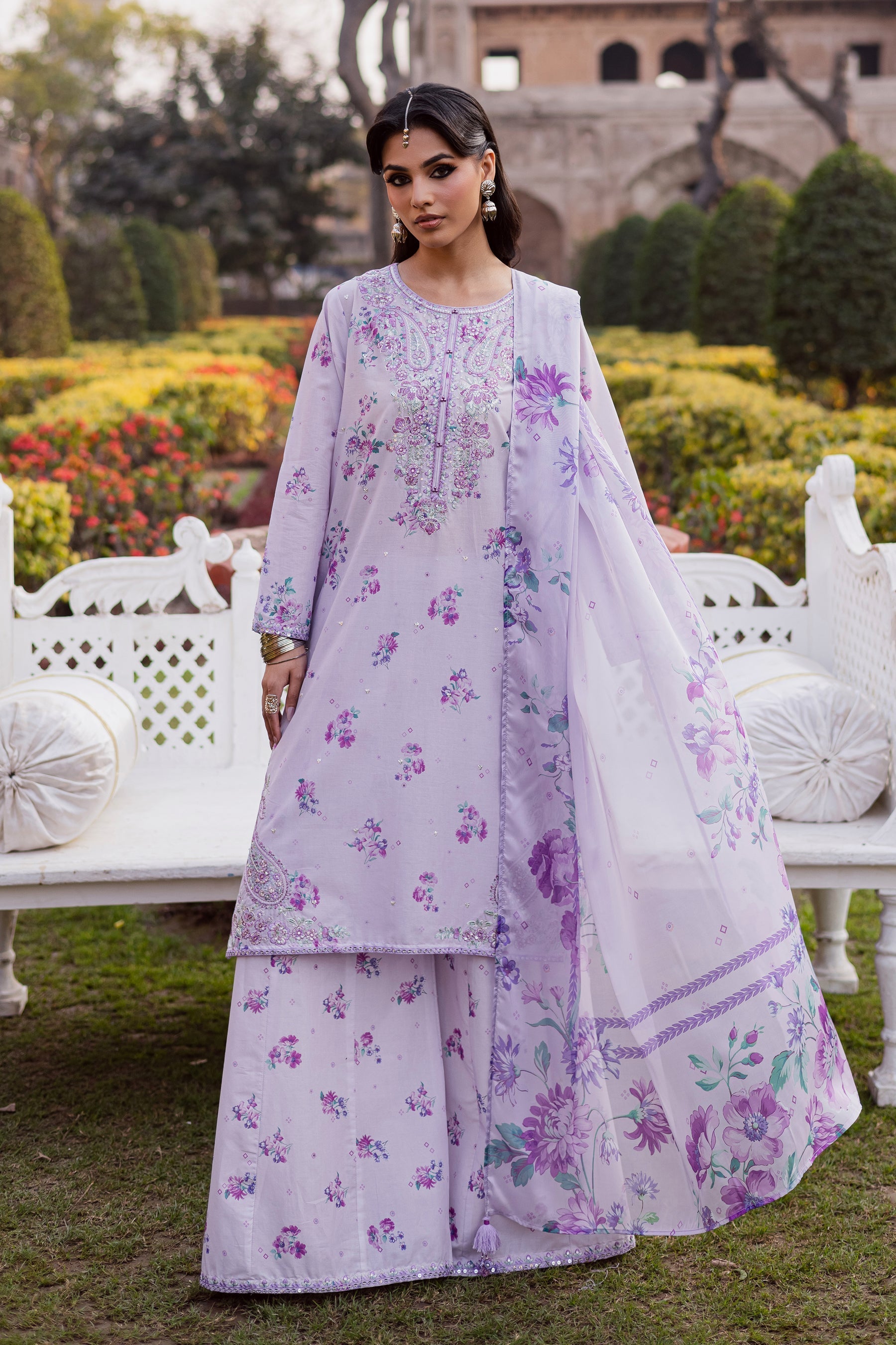 Batik | Festive Eid 26 | Morticia Lilac - by Libasekhas UK - Registered Vendor of : Batik - 100% Original Designer Dress