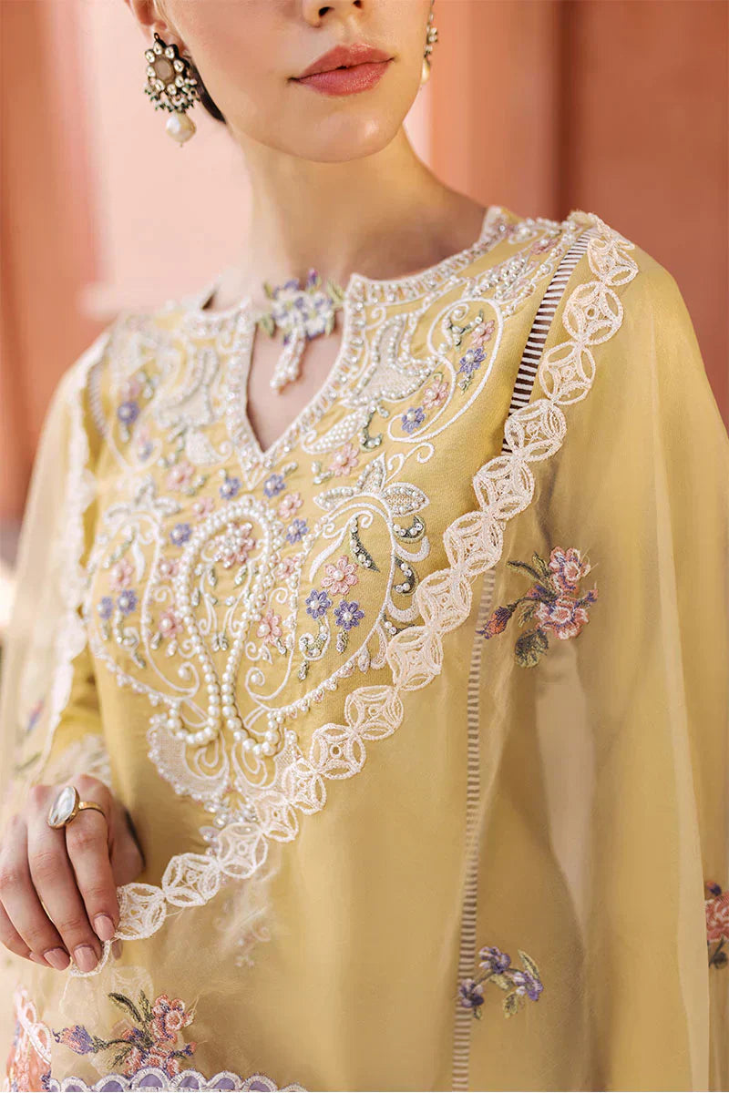 Mushq | Tehreem Luxury Pret 24 | GOLDEN GLIMMER - by - Libasekhas UK - Registered Vendor of : Mushq - 100% Original Designer Dresss