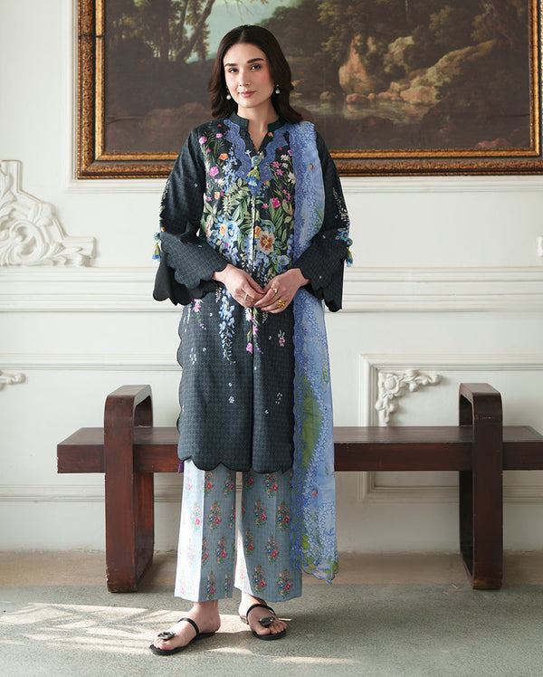 Roheenaz | Whispered Florals | Muted Rose - by Libasekhas UK - Registered Vendor of : Roheenaz - 100% Original Designer Dress
