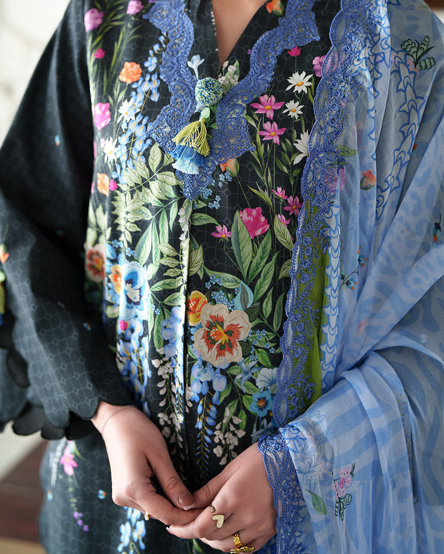 Roheenaz | Whispered Florals | Muted Rose - by Libasekhas UK - Registered Vendor of : Roheenaz - 100% Original Designer Dress