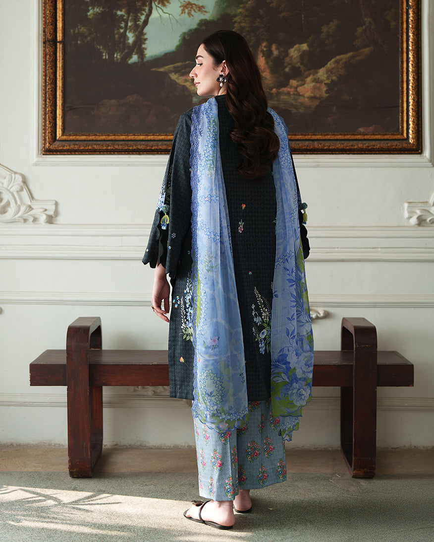 Roheenaz | Whispered Florals | Muted Rose - by Libasekhas UK - Registered Vendor of : Roheenaz - 100% Original Designer Dress