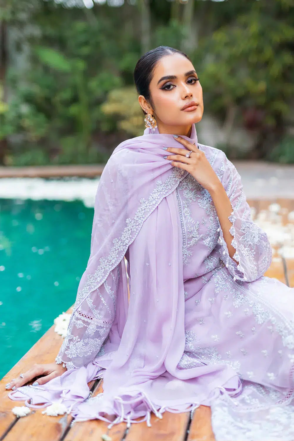 Azure | Embroidered Formals | Mystique Swan - by - Libasekhas UK - Registered Vendor of : Azure - 100% Original Designer Dresss