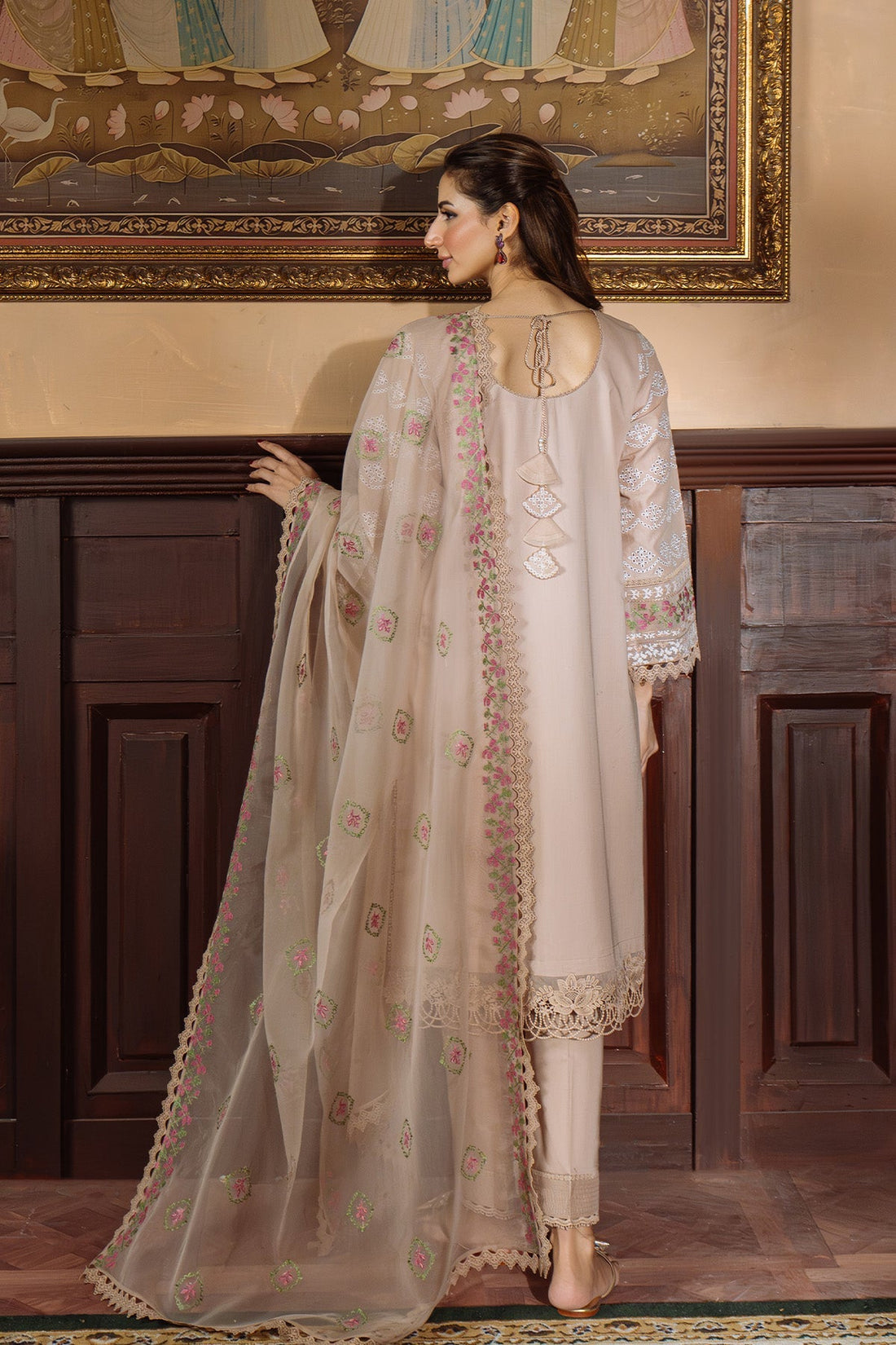 Sahar | Festive Edit Ready to Wear | Bronzed Beige - RTW - by - Libasekhas UK - Registered Vendor of : Sahar - 100% Original Designer Dresss