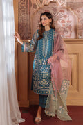 Sahar | Festive Edit Ready to Wear | Serene Teal - RTW - by - Libasekhas UK - Registered Vendor of : Sahar - 100% Original Designer Dresss