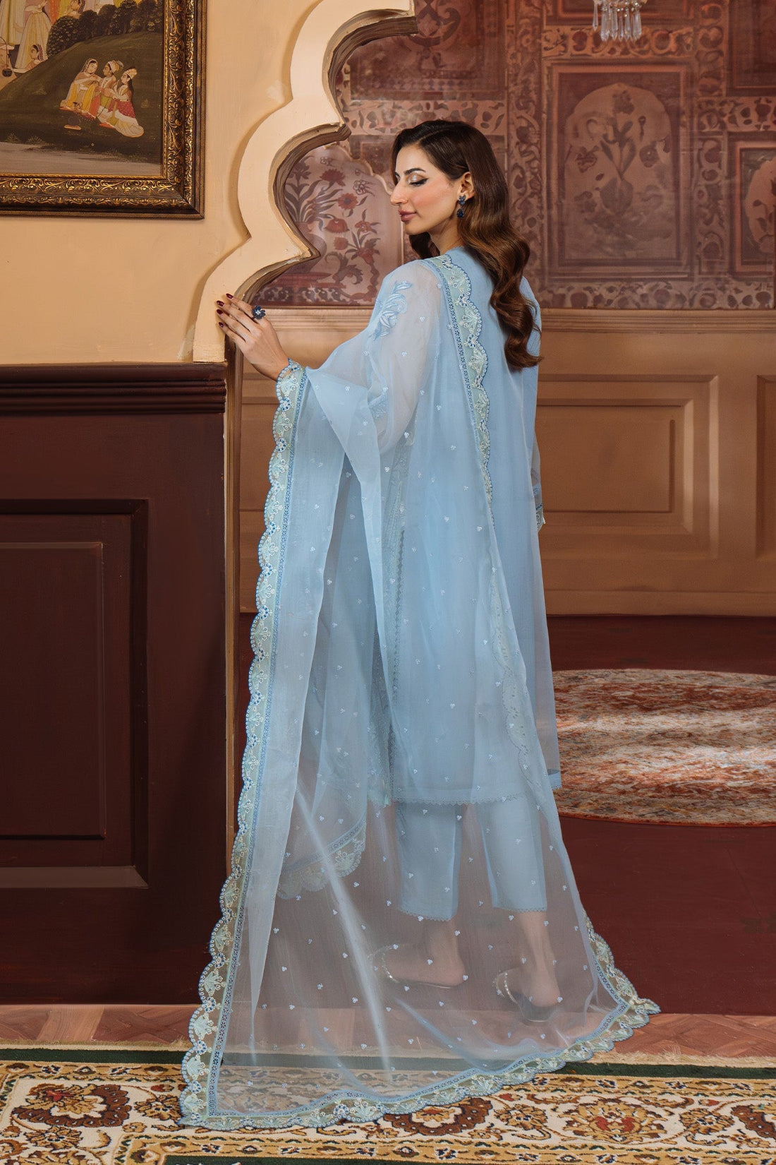 Sahar | Festive Edit Ready to Wear | Glacier Veil - RTW - by - Libasekhas UK - Registered Vendor of : Sahar - 100% Original Designer Dresss