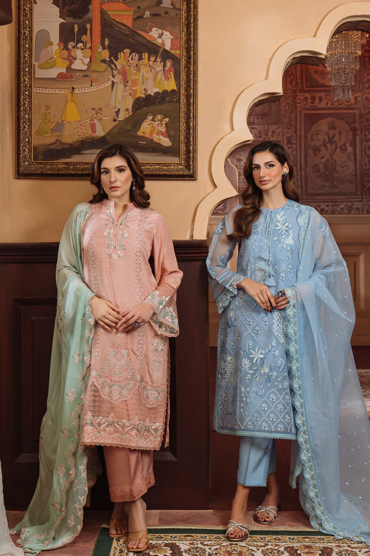 Sahar | Festive Edit Ready to Wear | Glacier Veil - RTW - by - Libasekhas UK - Registered Vendor of : Sahar - 100% Original Designer Dresss