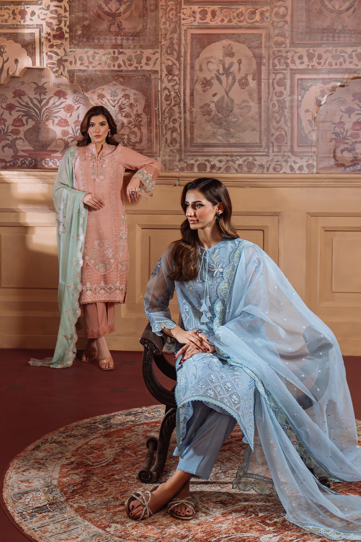 Sahar | Festive Edit Ready to Wear | Glacier Veil - RTW - by - Libasekhas UK - Registered Vendor of : Sahar - 100% Original Designer Dresss