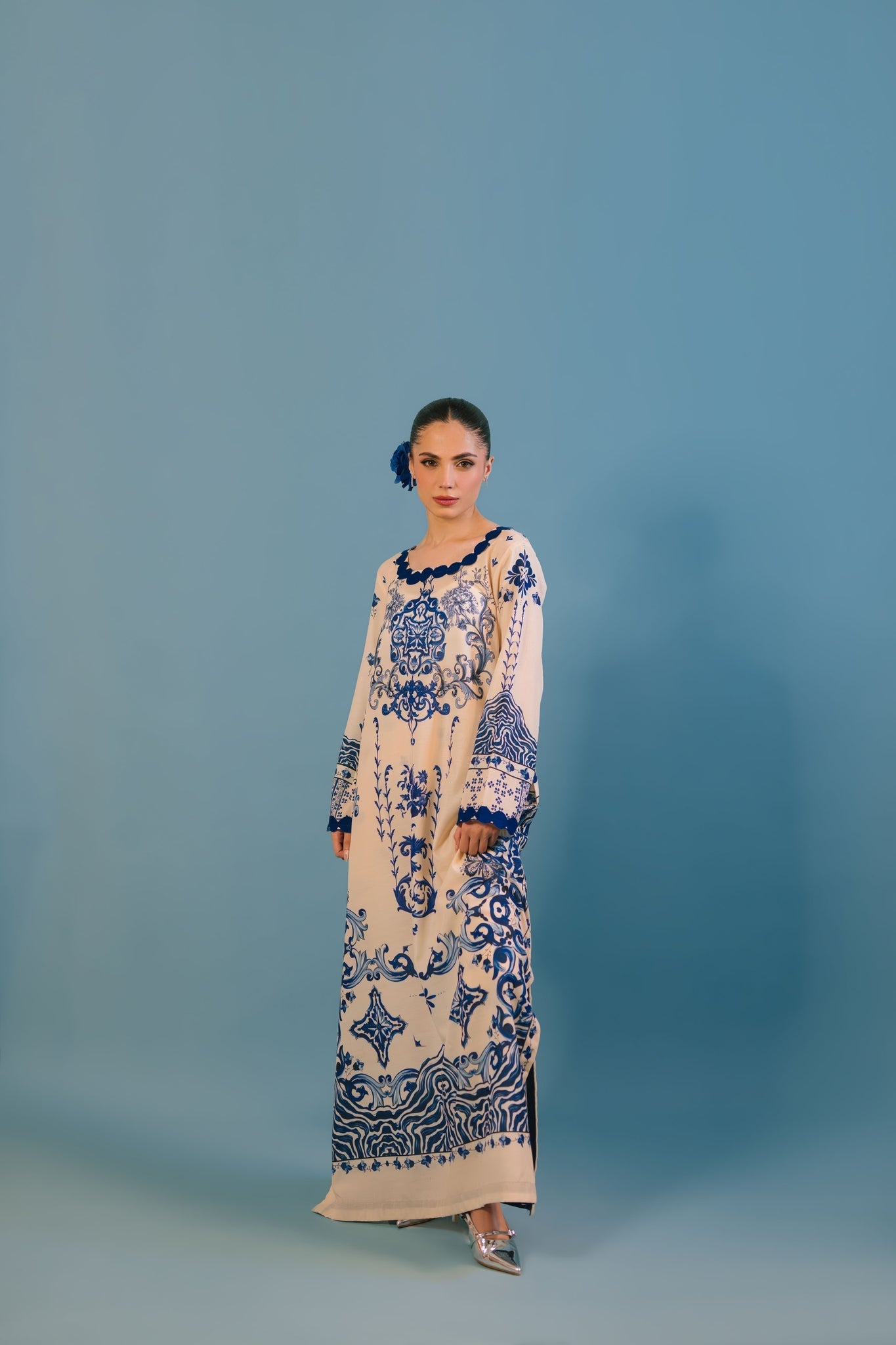 Sammy K | Lawn Pret 25 |Blue Bell - by Libasekhas UK - Registered Vendor of : Sammy K - 100% Original Designer Dress